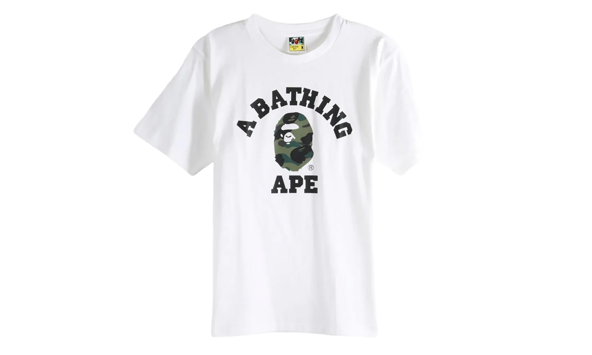 BAPE 1st Camo College Tee White 1L80110011 WH0