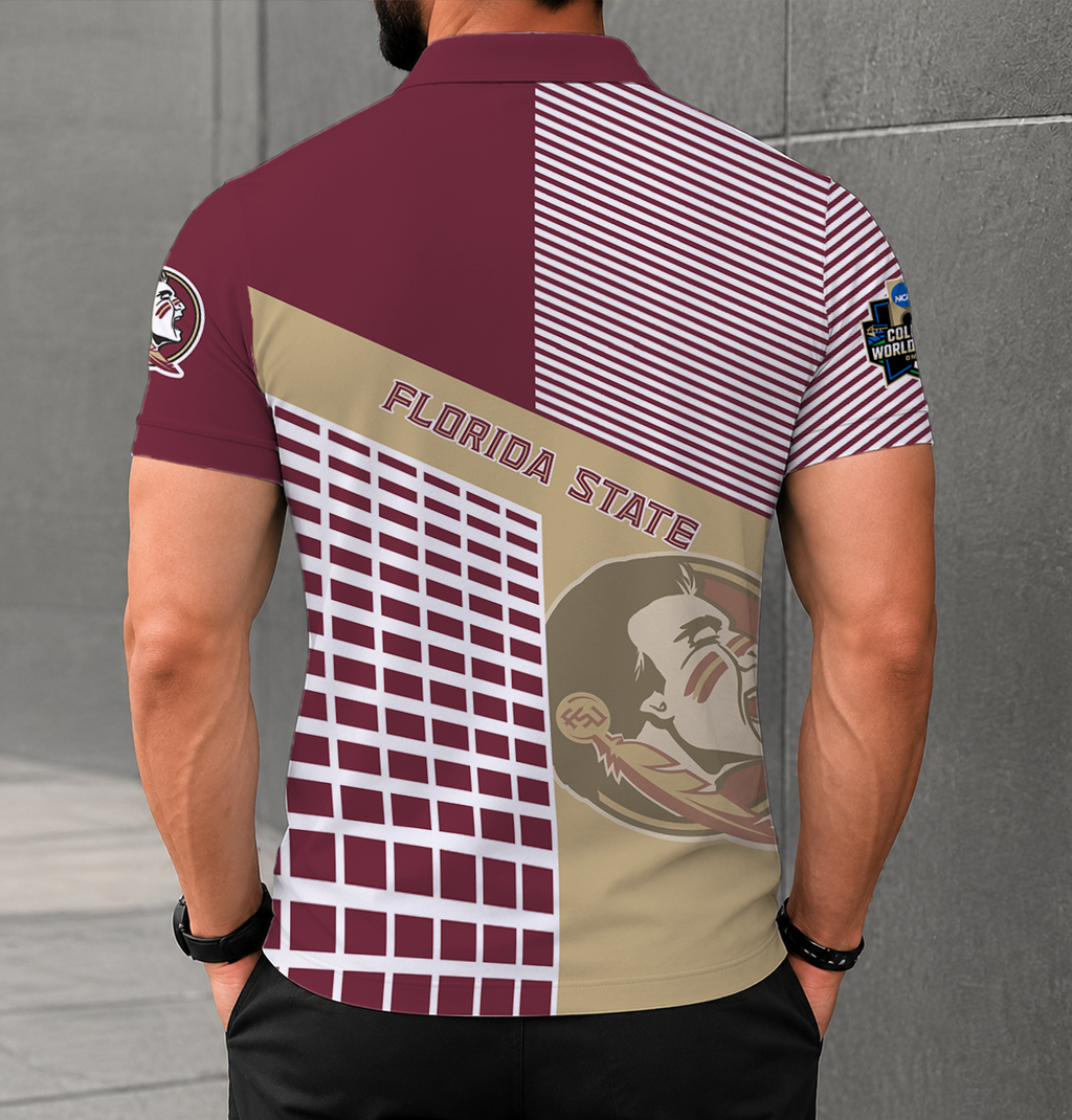 LIMITED EDITION - NEW CUSTOMIZED NCAA CWS30 FLS FLORIDA STATE SEMINOLES POLO SHIRT