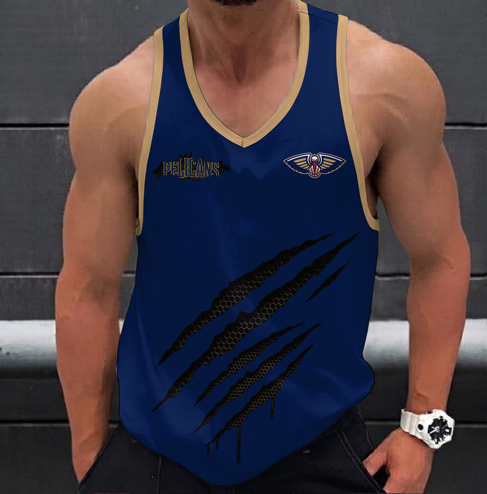FINAL SALE - NEW CUSTOMIZED NBA30 NOP NEW ORLEANS PELICANS UNISEX TANK TOP