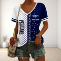 FINAL SALE - NEW CUSTOMIZED NBA30 NOP NEW ORLEANS PELICANS V-NECK FEMALE SHIRT