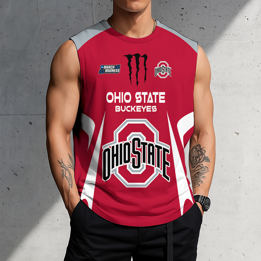 3D PRINT TEE NCAA MAM30 OSB OS BUCKEYES MEN'S GYM SHIRT