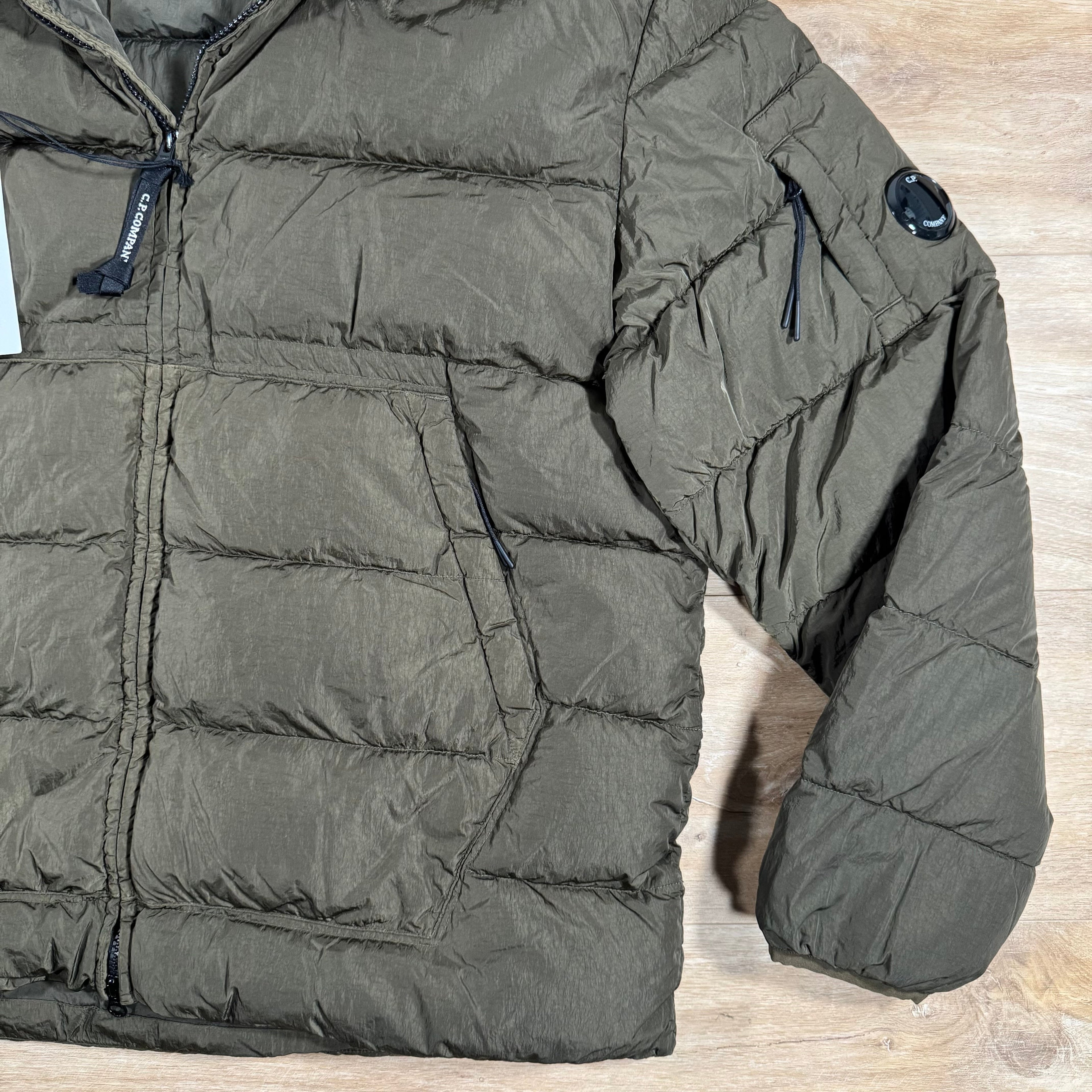 CP Company Chrome-R Down Lens Jacket in Ivy Green Ironleague
