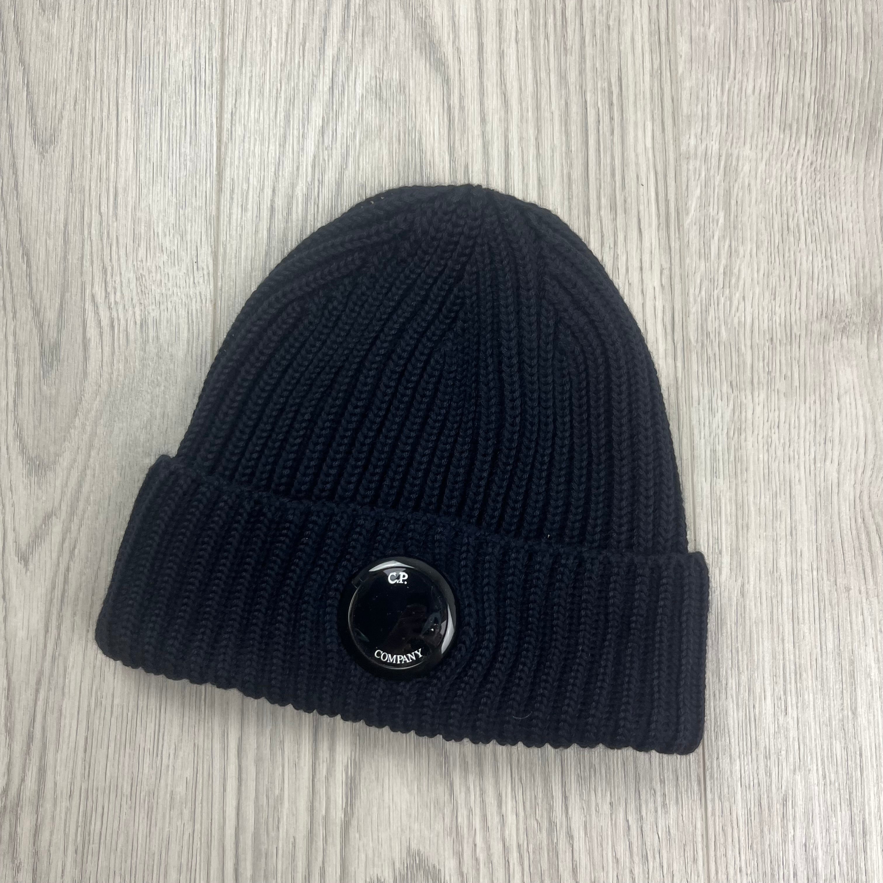 CP Company Lens Beanie - Navy Ironleague