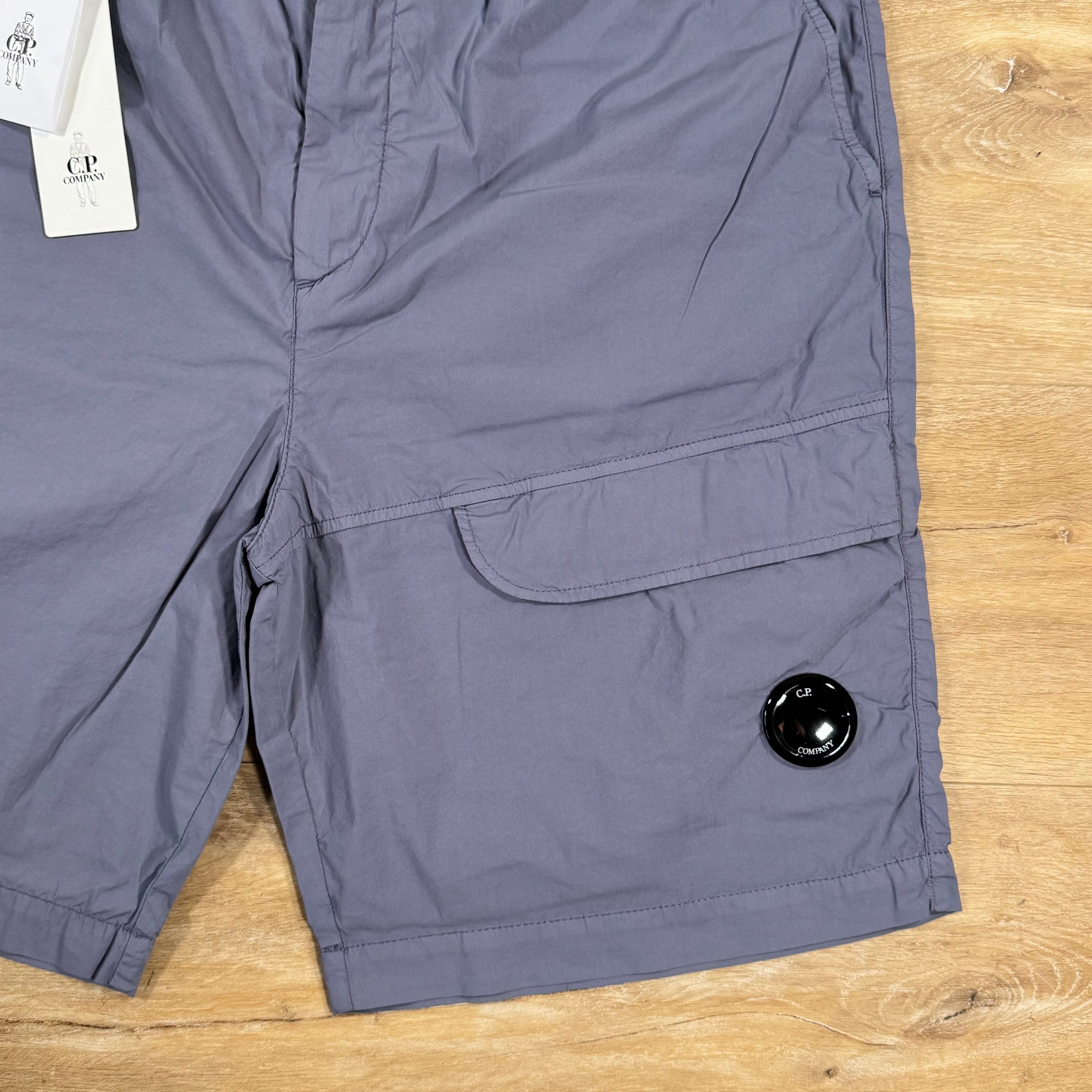 CP Company 50 Fili Stretch Cargo Shorts in Lavender Violet Ironleague