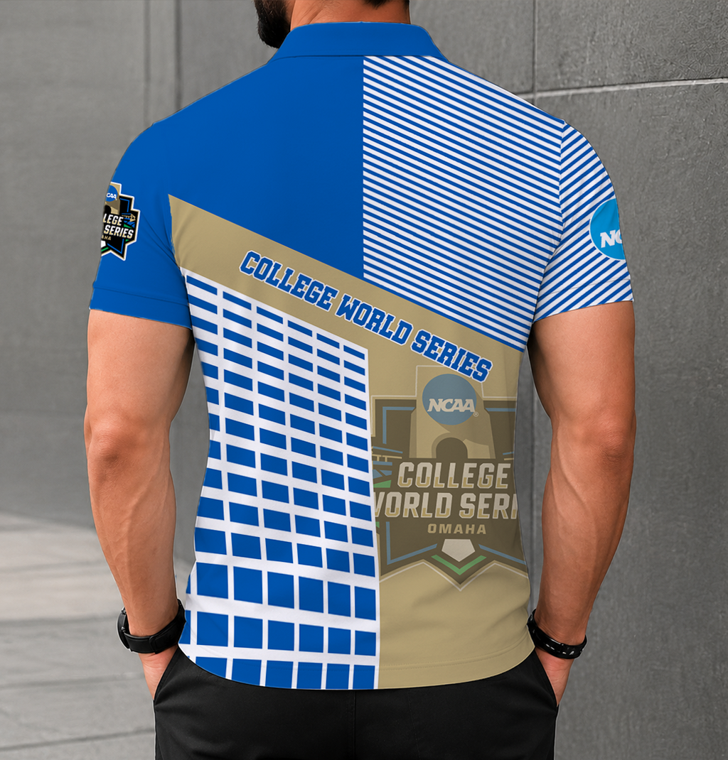 LIMITED EDITION - NEW CUSTOMIZED NCAA CWS31 COLLEGE WORLD SERIES POLO SHIRT