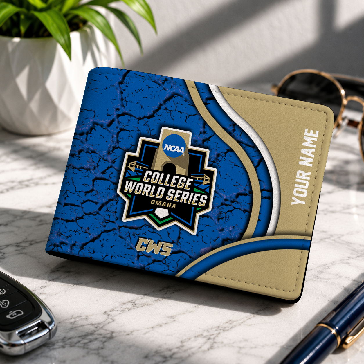 VIRAL EDITION NCAA CWS31 COLLEGE WORLD SERIES LEATHER WALLET