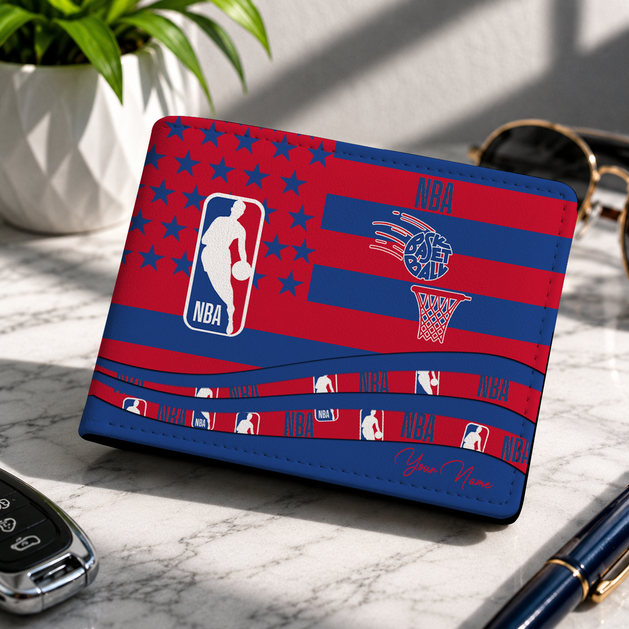 FINAL SALE NBA31 NATIONAL BASKETBALL ASSOCIATION LEATHER WALLET