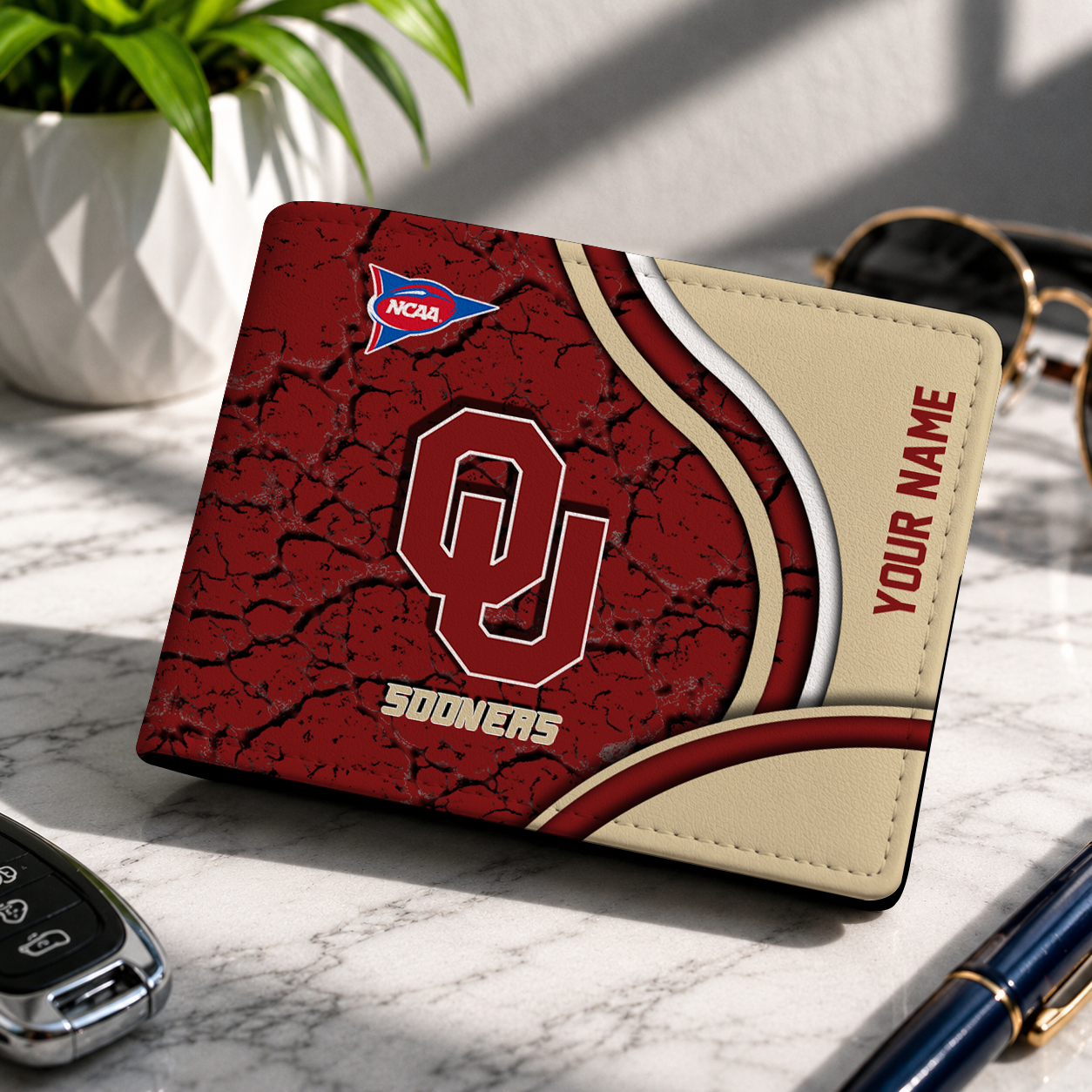 MEGA SALE NCAA FBS31 OUS OKLAHOMA SOONERS LEATHER WALLET