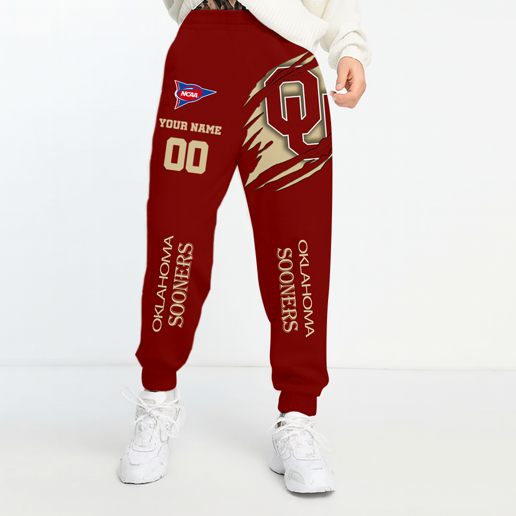 LIMITED DROP NCAA FBS31 OUS OU SOONERS  UNISEX LONG PANTS