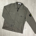Stone Island Zip Overshirt - Walnut Ironleague