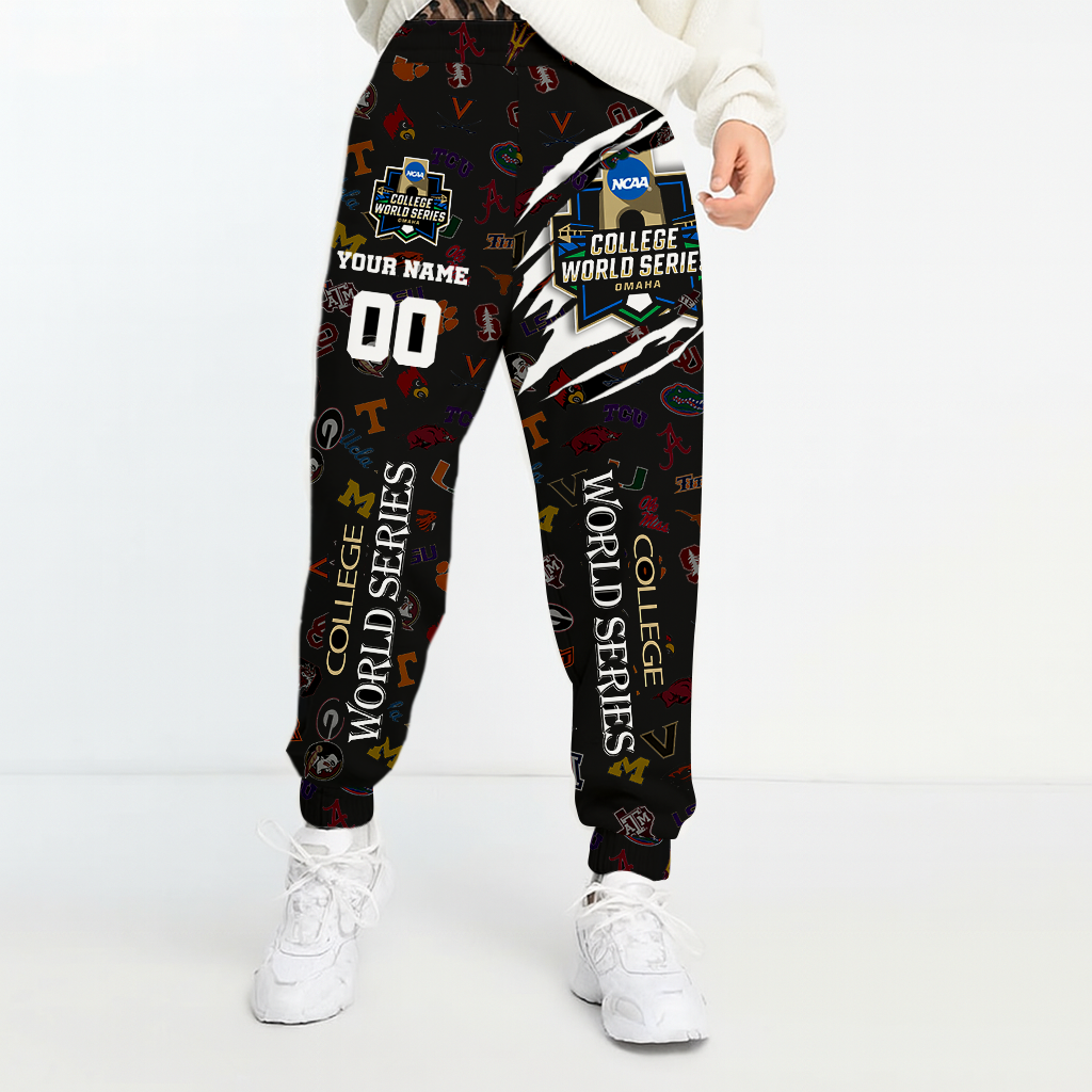 LIMITED DROP NCAA CWS32 CWS ALL TEAMS UNISEX LONG PANTS