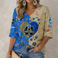 LIMITED DROP NCAA CWS32 CWS ALL TEAMS WOMEN'S HEART V-NECK LONG SLEEVE SHIRT