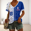 FINAL SALE - NEW CUSTOMIZED NBA32 NBA ALL TEAMS V-NECK FEMALE SHIRT