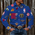 FINAL SALE - NEW CUSTOMIZED NBA32 NBA ALL TEAMS MEN'S LONG SLEEVE BUTTON-UP SHIRT
