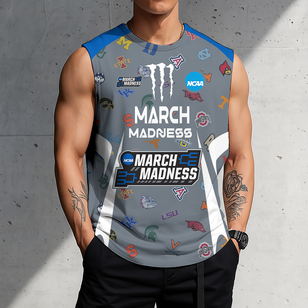 3D PRINT TEE NCAA MAM32 MAM ALL TEAMS MEN'S GYM SHIRT