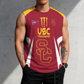 3D PRINT TEE NCAA FBS32 USC USC TROJANS MEN'S GYM SHIRT