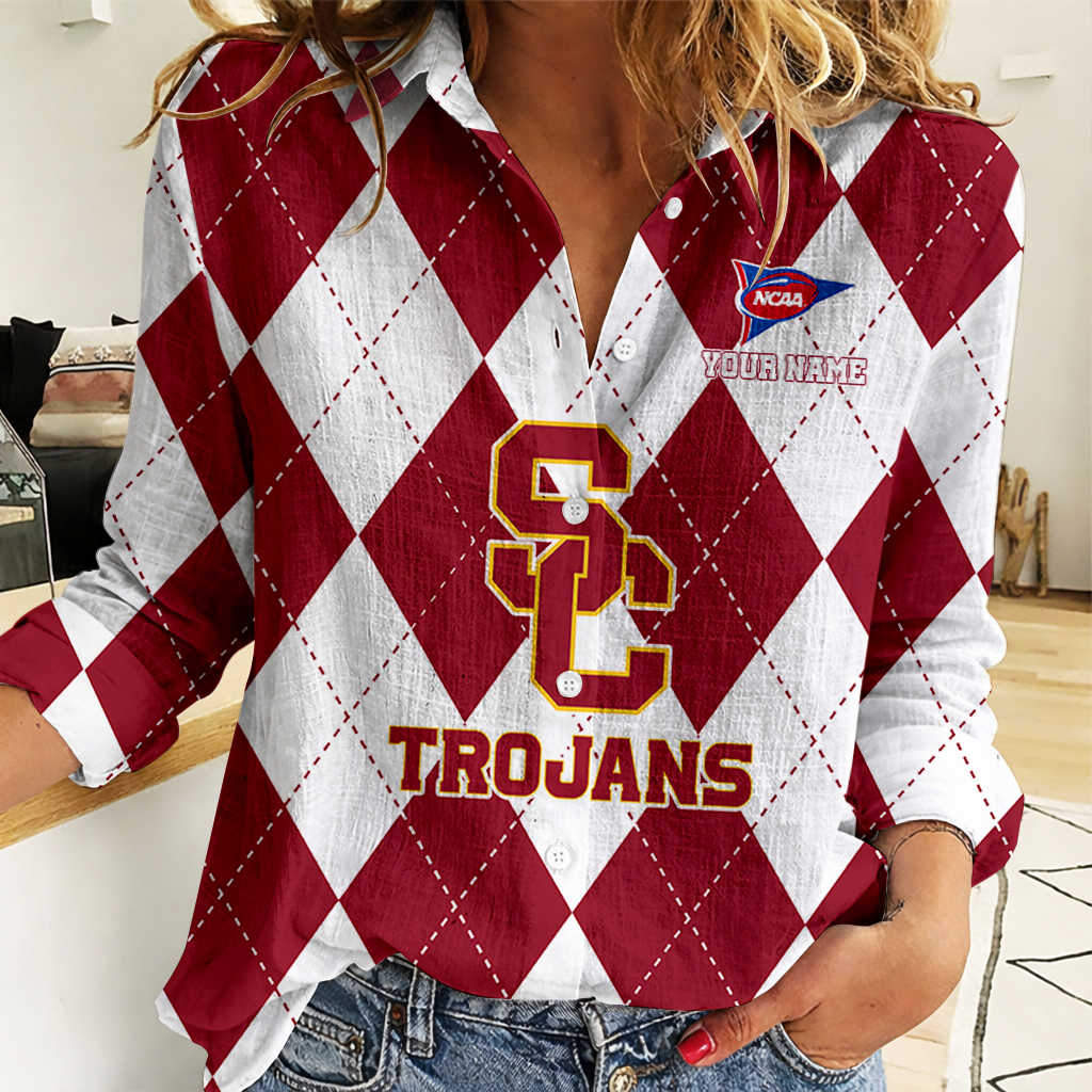 LIMITED DROP NCAA FBS32 USC USC TROJANS WOMEN CASUAL SHIRT FOR FAN