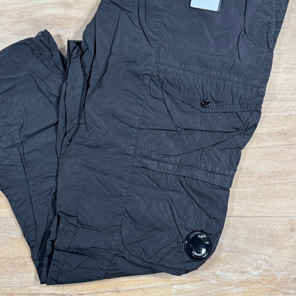 CP Company Chrome-R Cargo Lens Pants in Black Ironleague