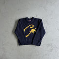 Corteiz C-Star More Hair Knit Sweater - Navy Ironleague