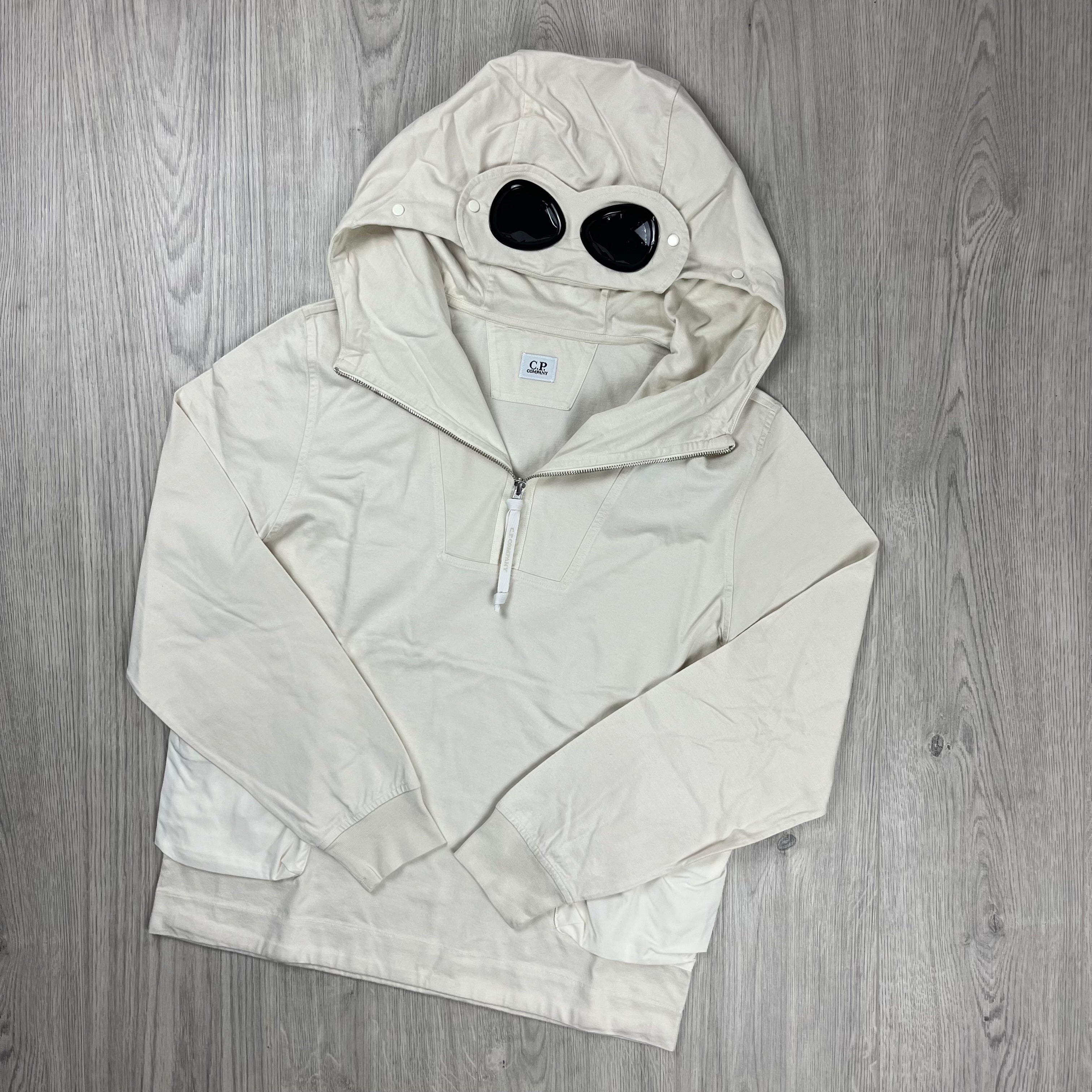 CP Company Zip Hoodie - White Ironleague