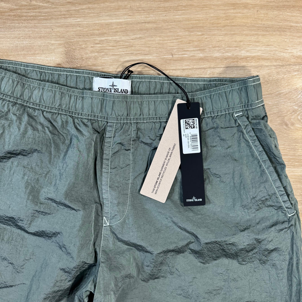 Stone Island Nylon Metal Swim Shorts in Sage Green Ironleague
