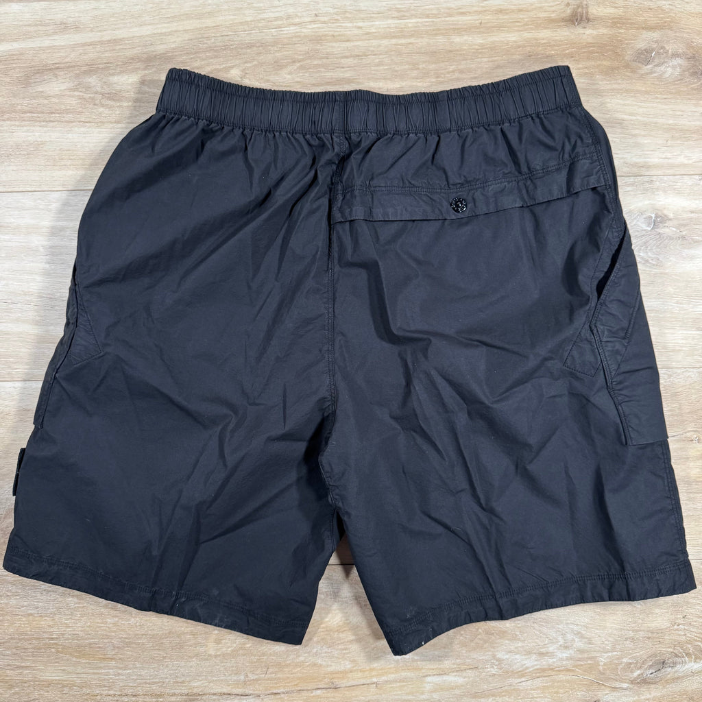 Stone Island Stretch Tela Bermuda Shorts in Black Ironleague