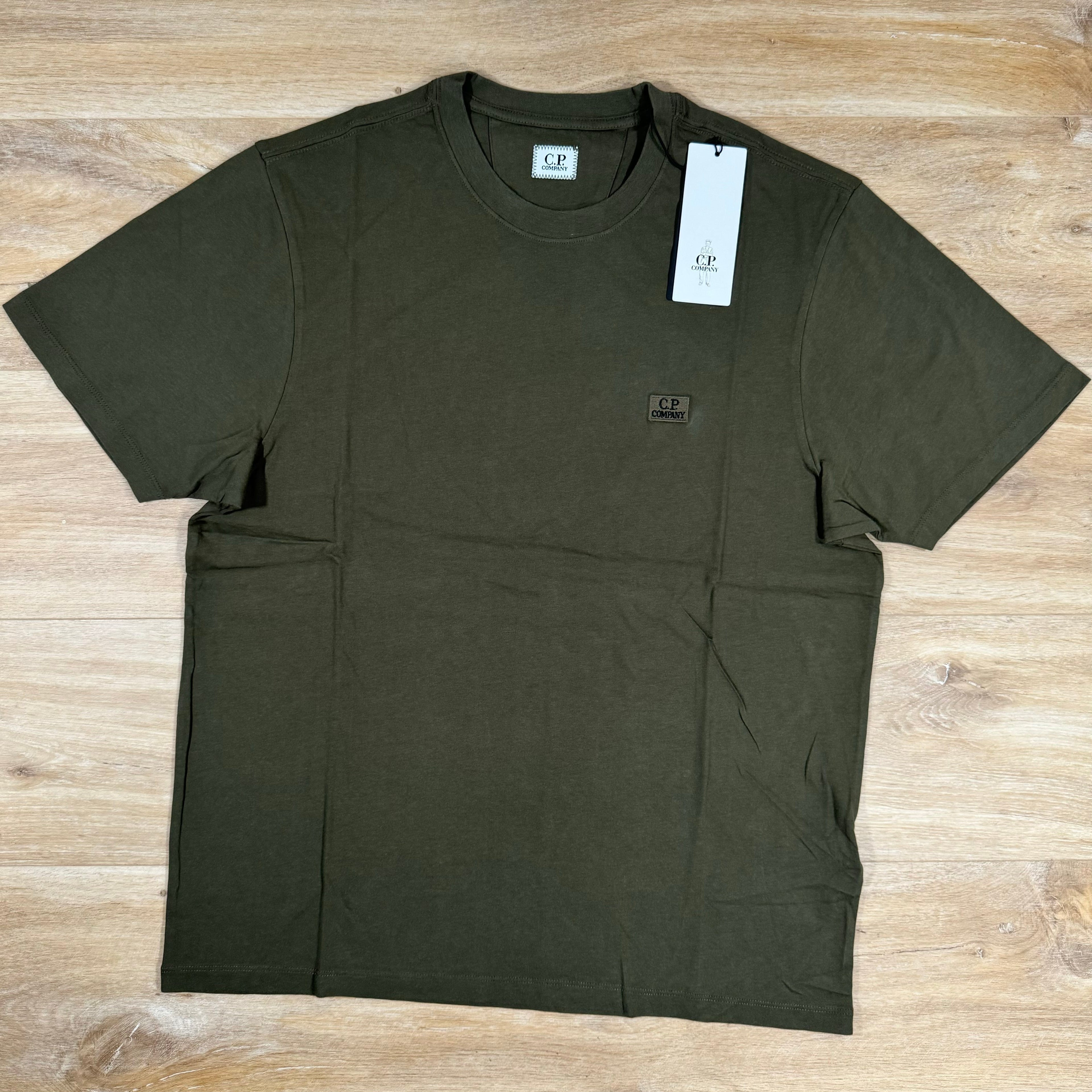 CP Company Logo Patch T-Shirt in Ivy Green Ironleague
