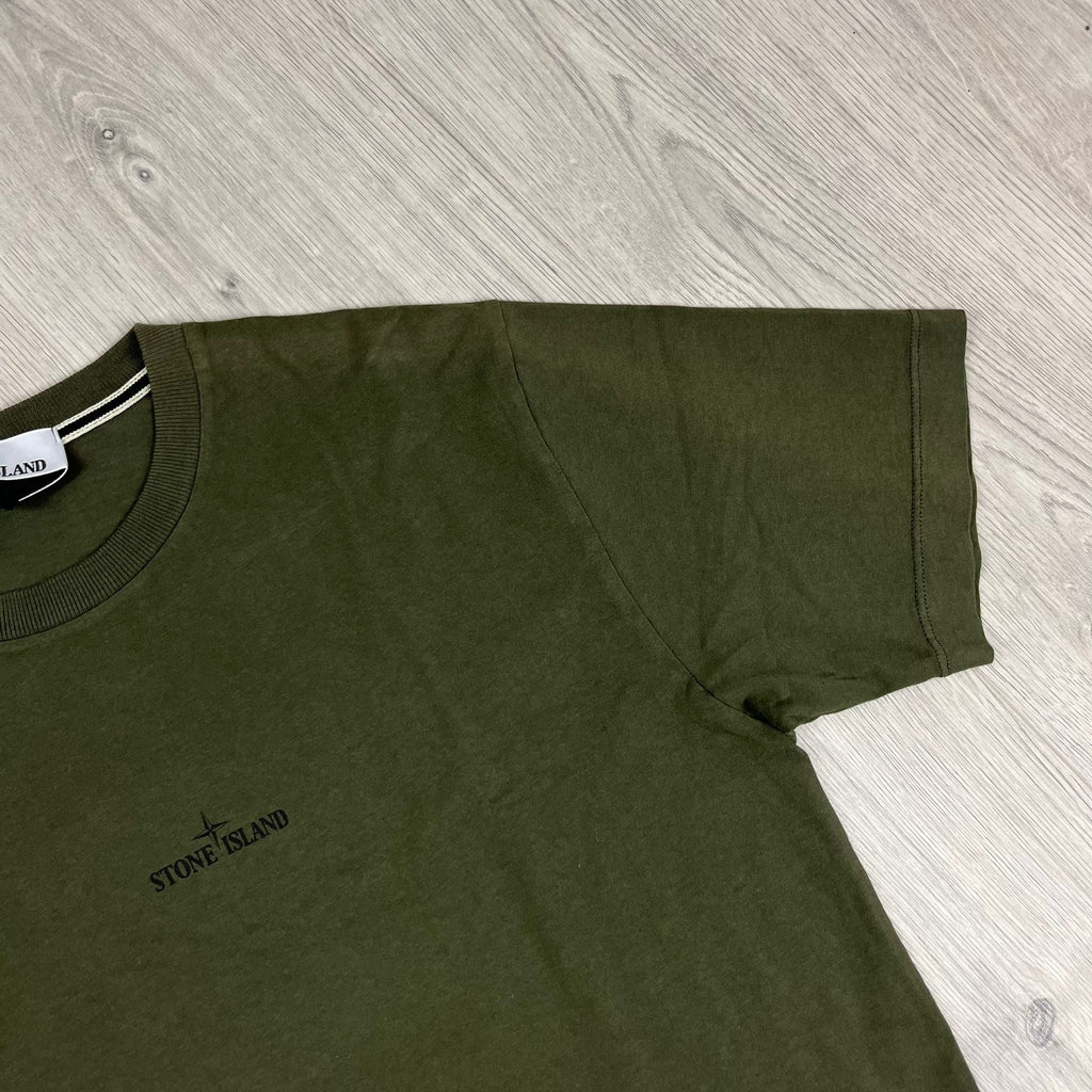 Stone Island Printed T-Shirt - Olive Ironleague