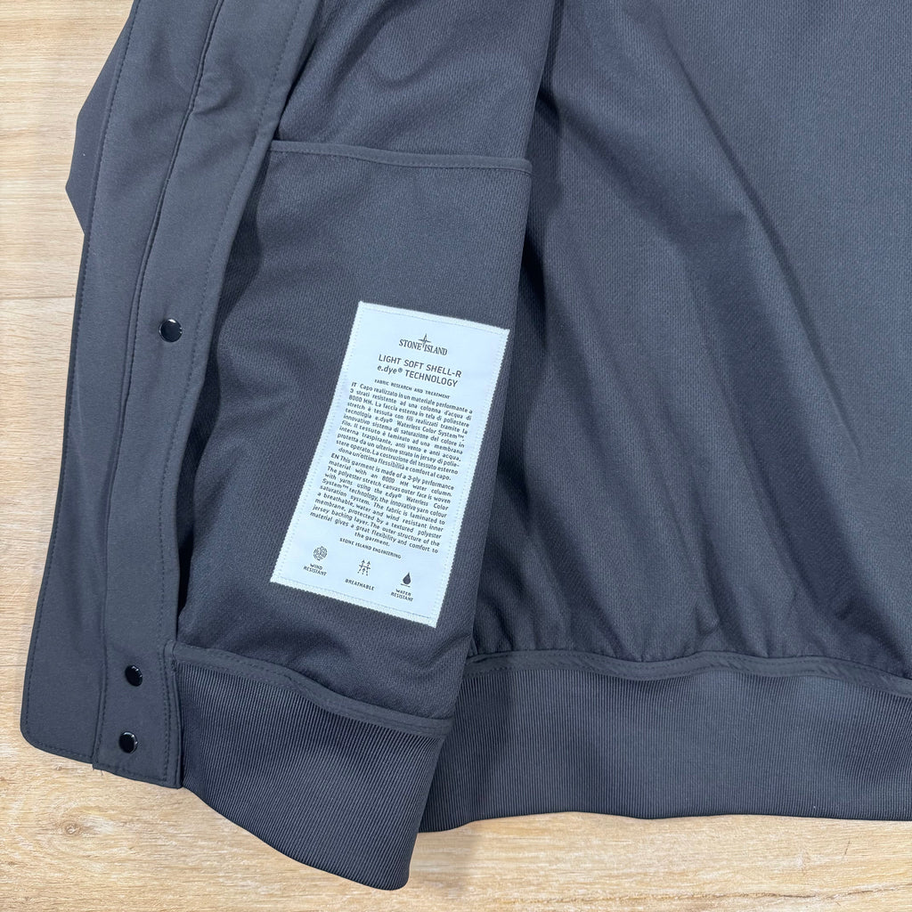 Stone Island Light Soft Shell-R Jacket in Black Ironleague