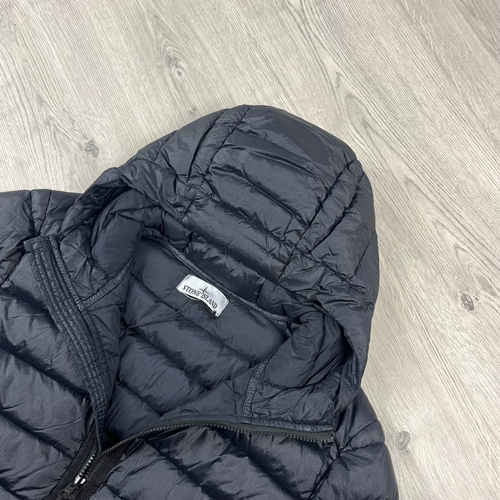 Stone Island Woven Down Jacket - Navy Ironleague