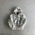 Corteiz Faux Fur Hooded Jacket - White Ironleague