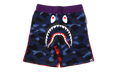 BAPE Crazy Camo Shark Sweat Shorts Navy 1I20 153 003 NAVY