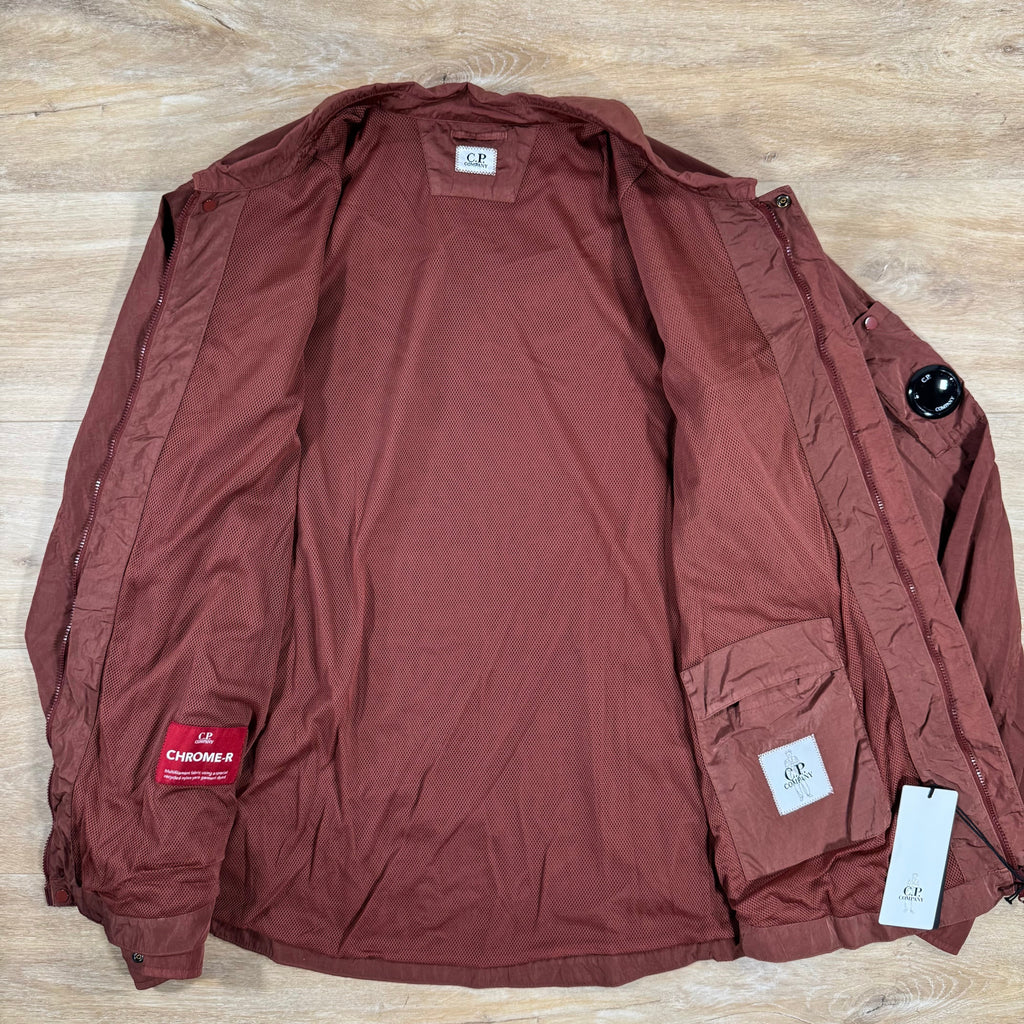 CP Company Chrome-R Lens Overshirt in Sable - Brown Ironleague