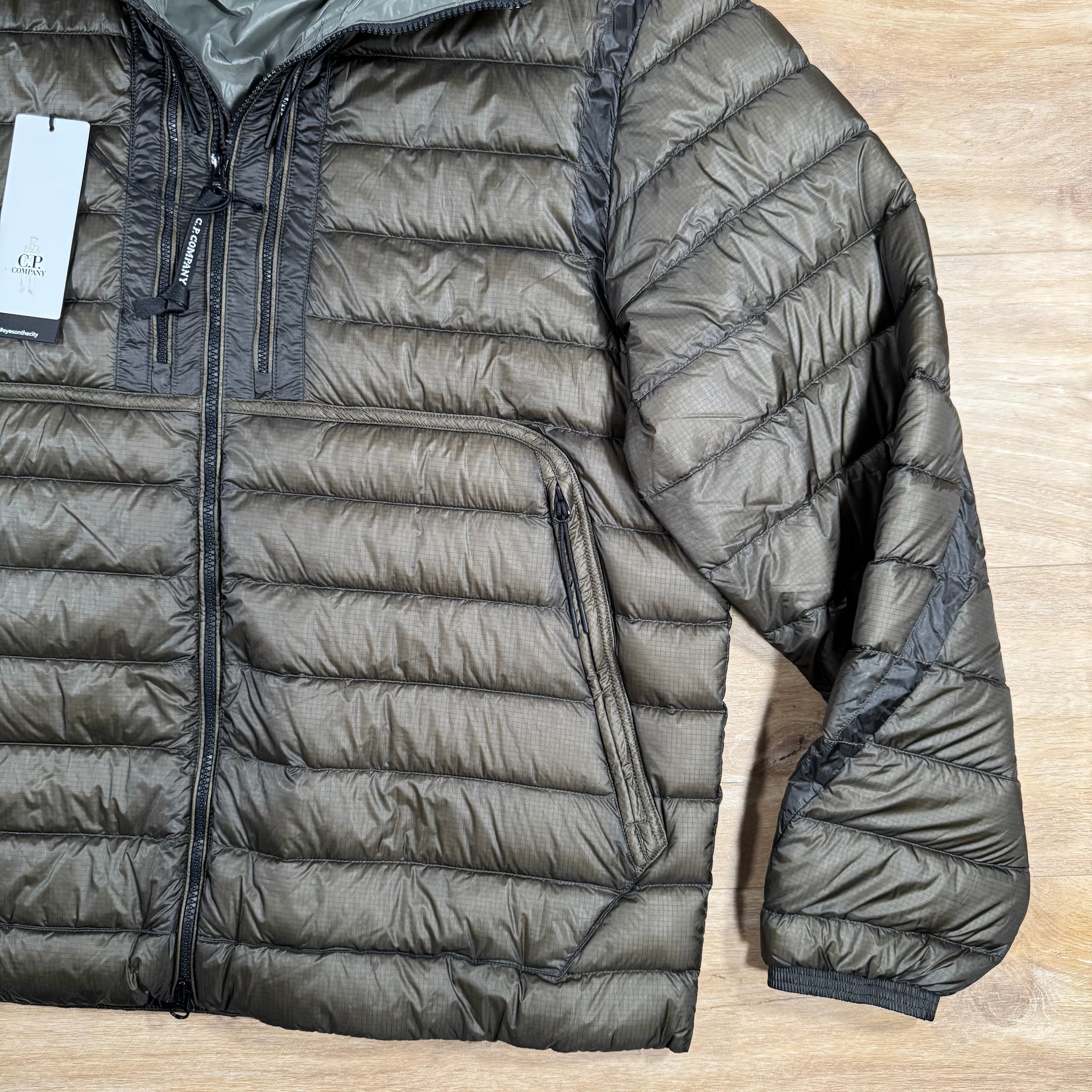 CP Company DD Shell Goggle Down Jacket in Grape Leaf Ironleague
