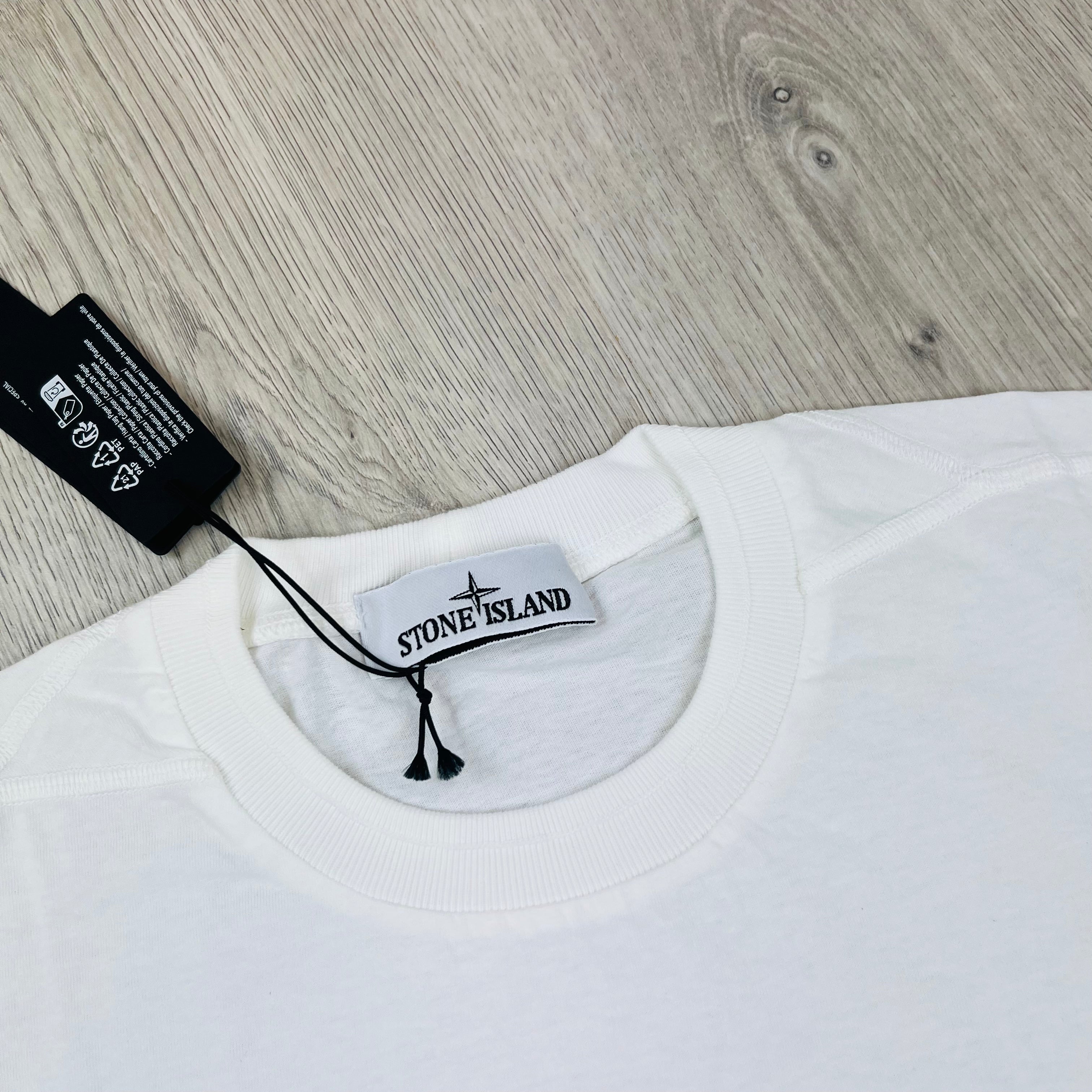 Stone Island Embroidered T-Shirt - White Ironleague