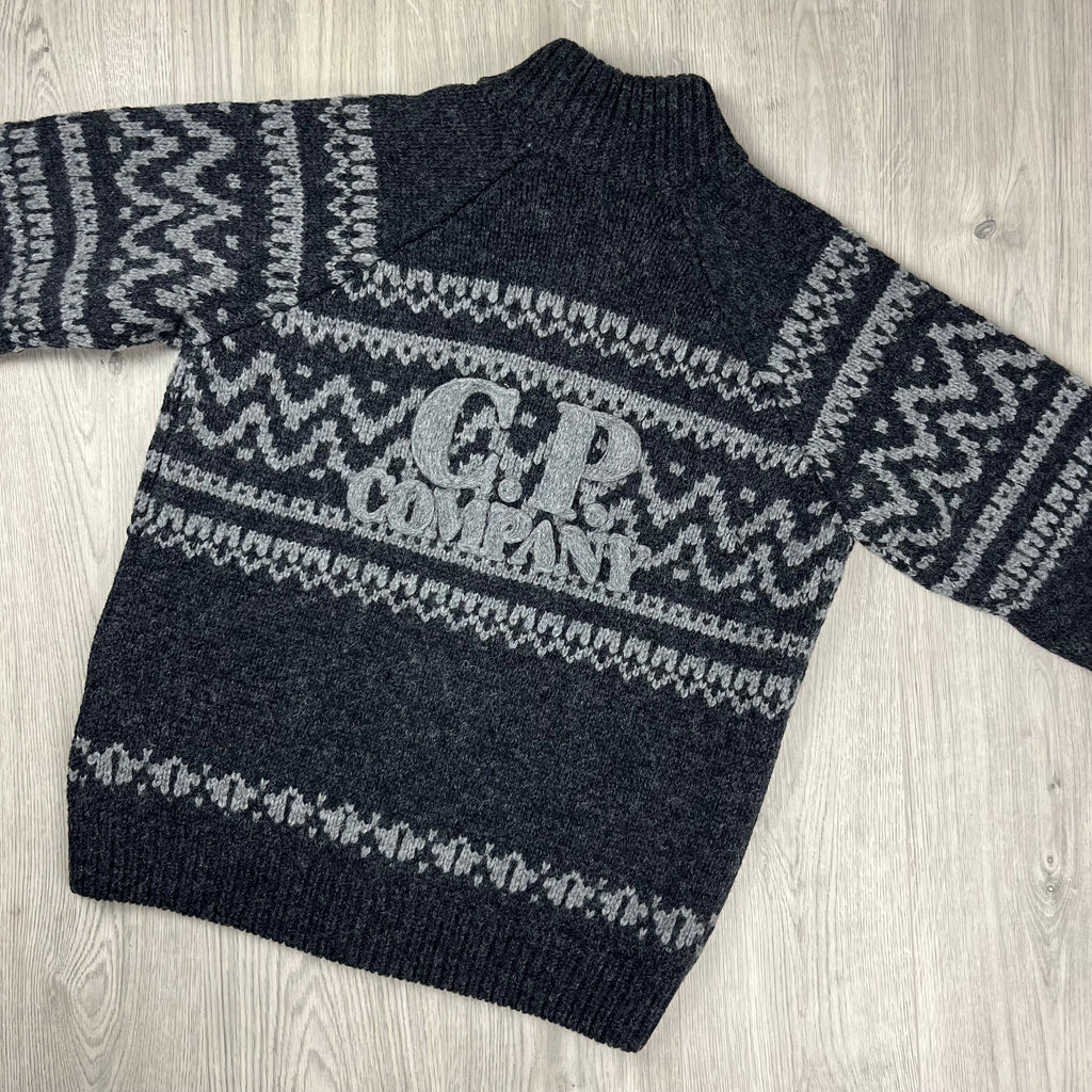 CP Company Jacquard Wool Fleece - Black Ironleague