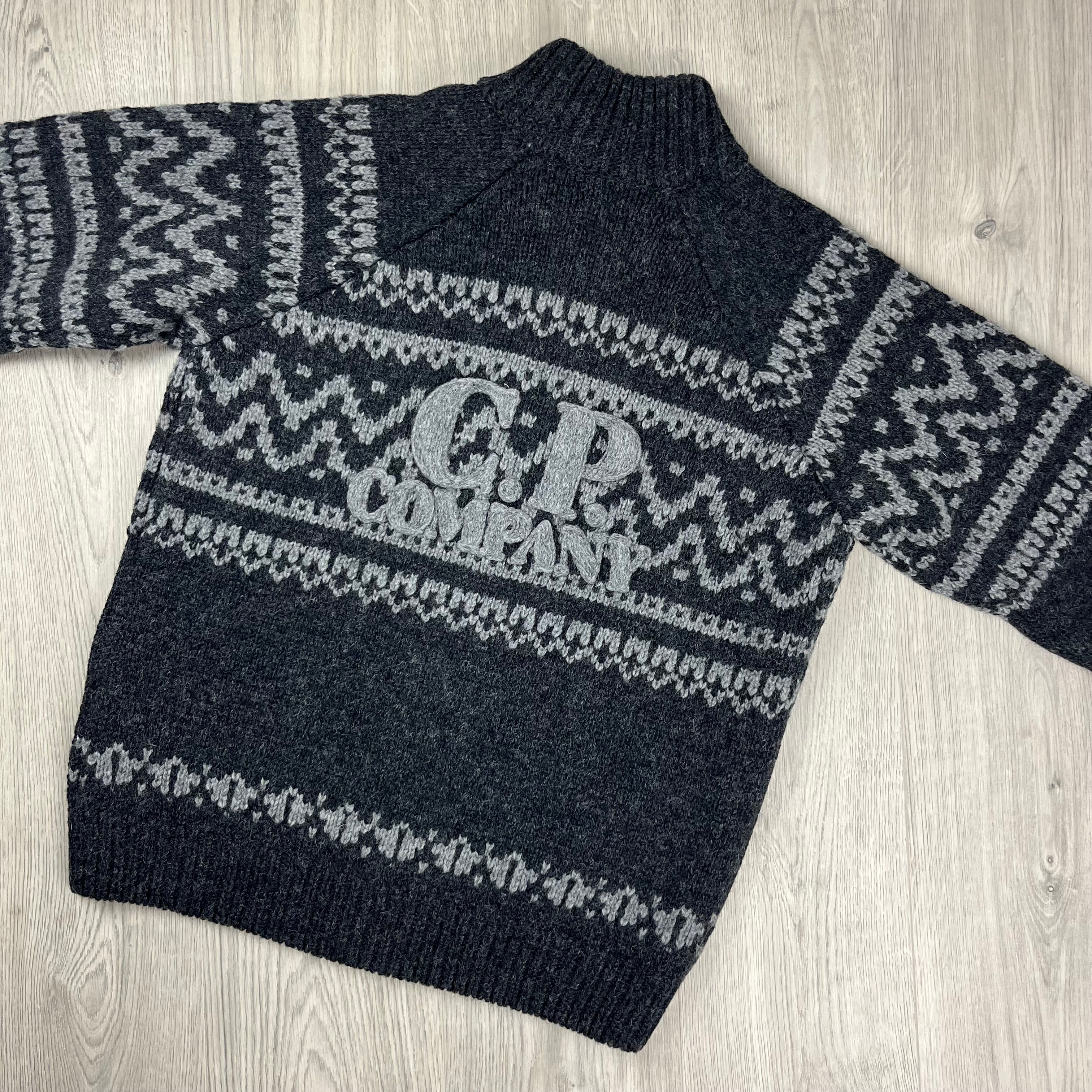 CP Company Jacquard Wool Fleece - Black Ironleague