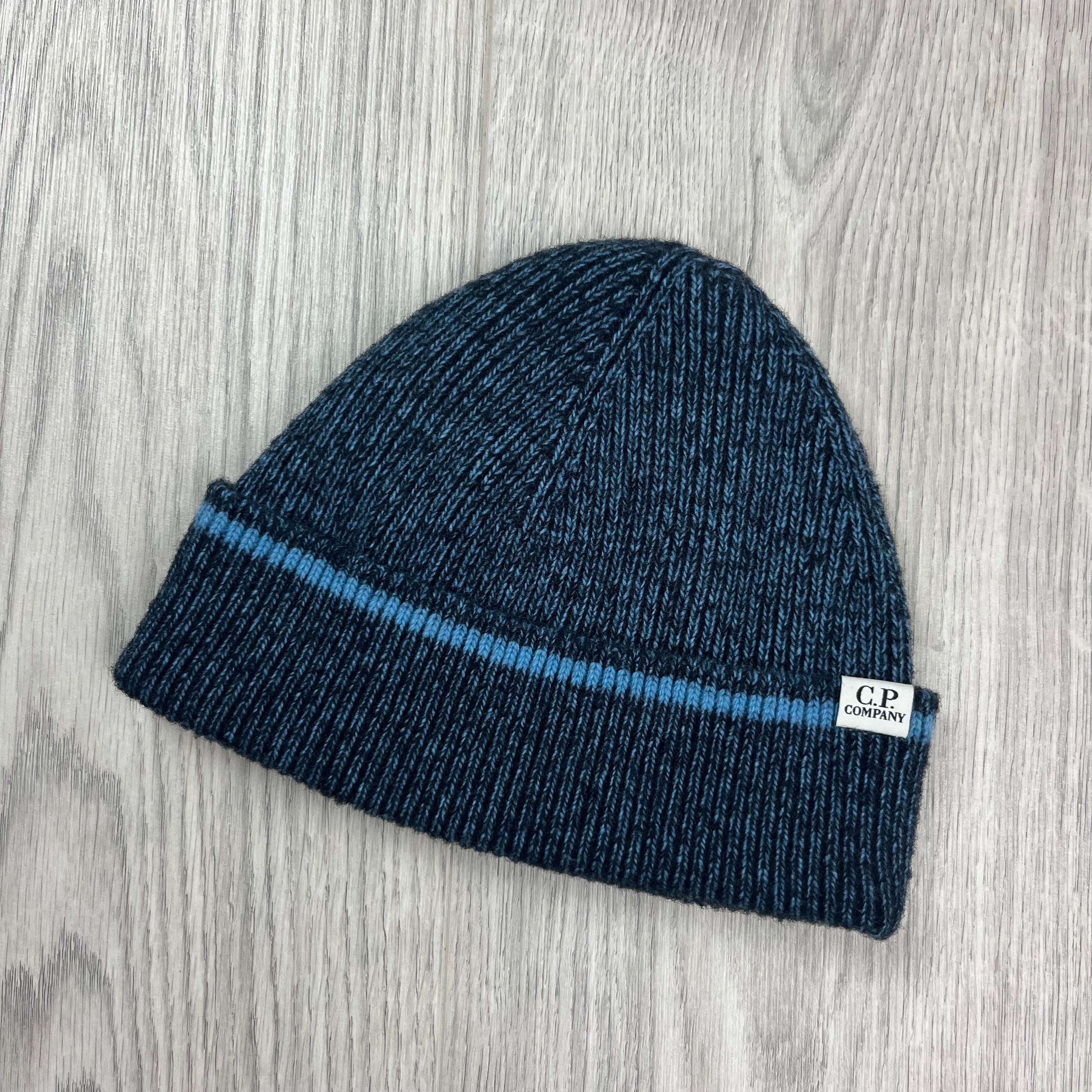 CP Company Patch Beanie - Aegean Blue Ironleague