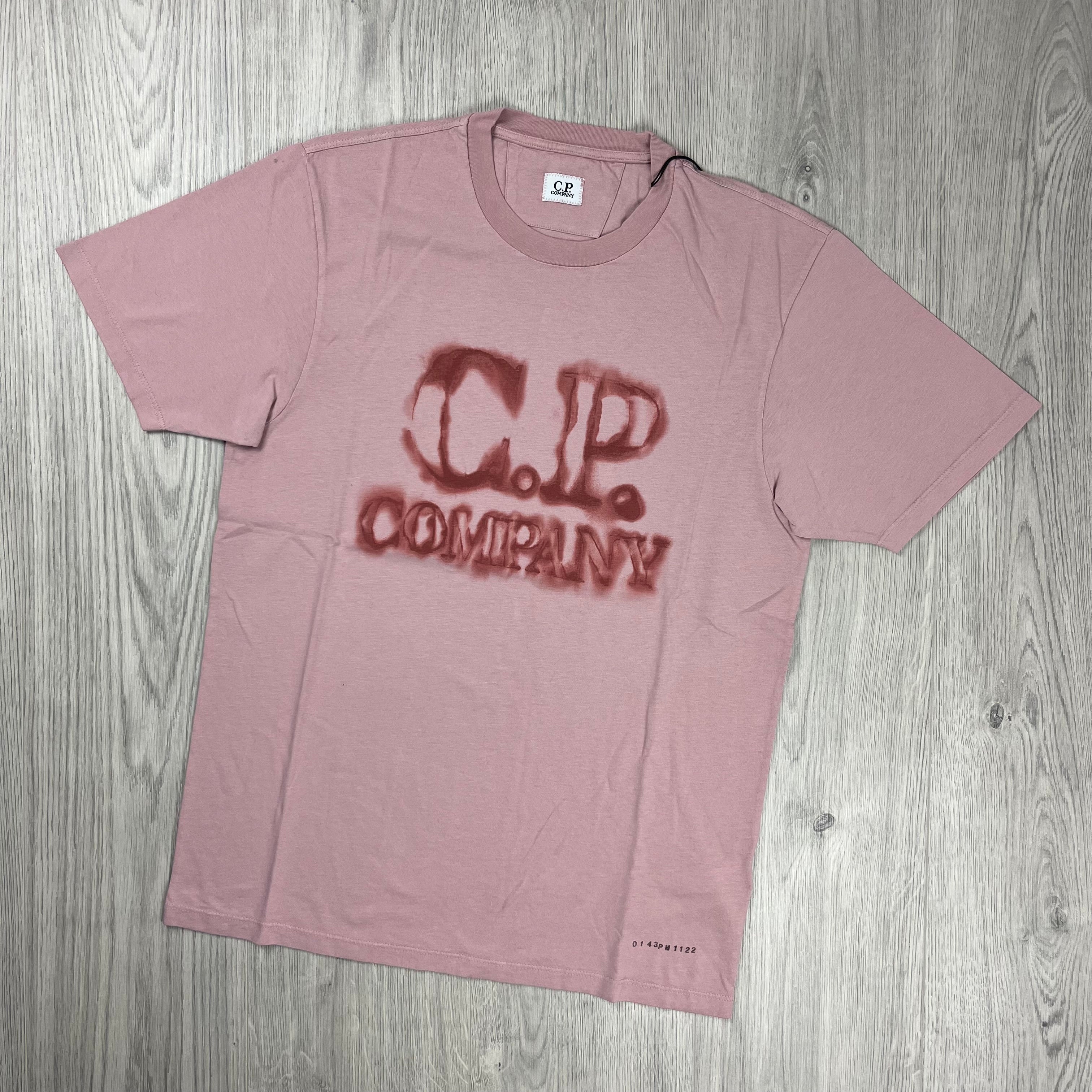 CP Company Printed T-Shirt - Mauve Ironleague