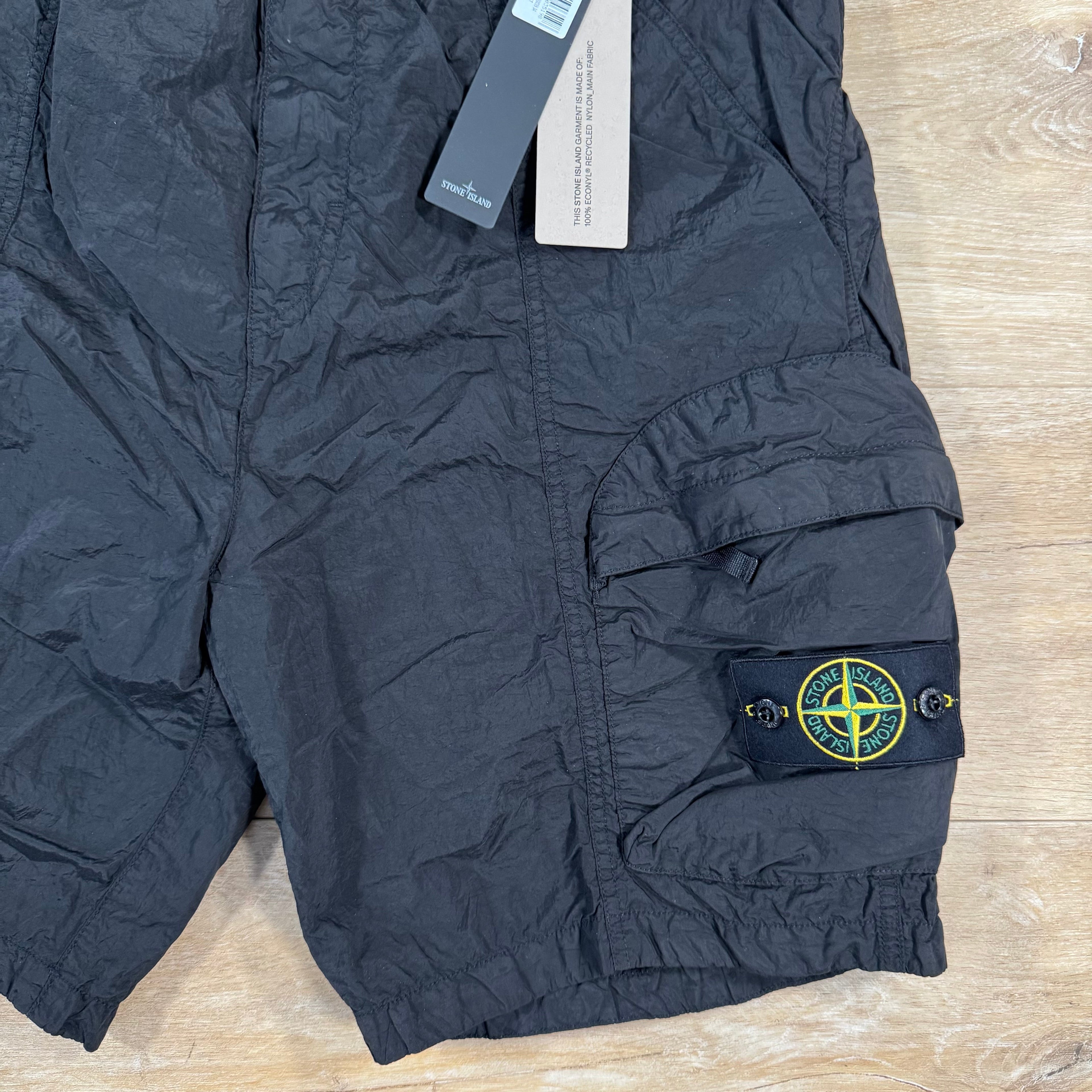 Stone Island Nylon Metal Bermuda Shorts in Black Ironleague