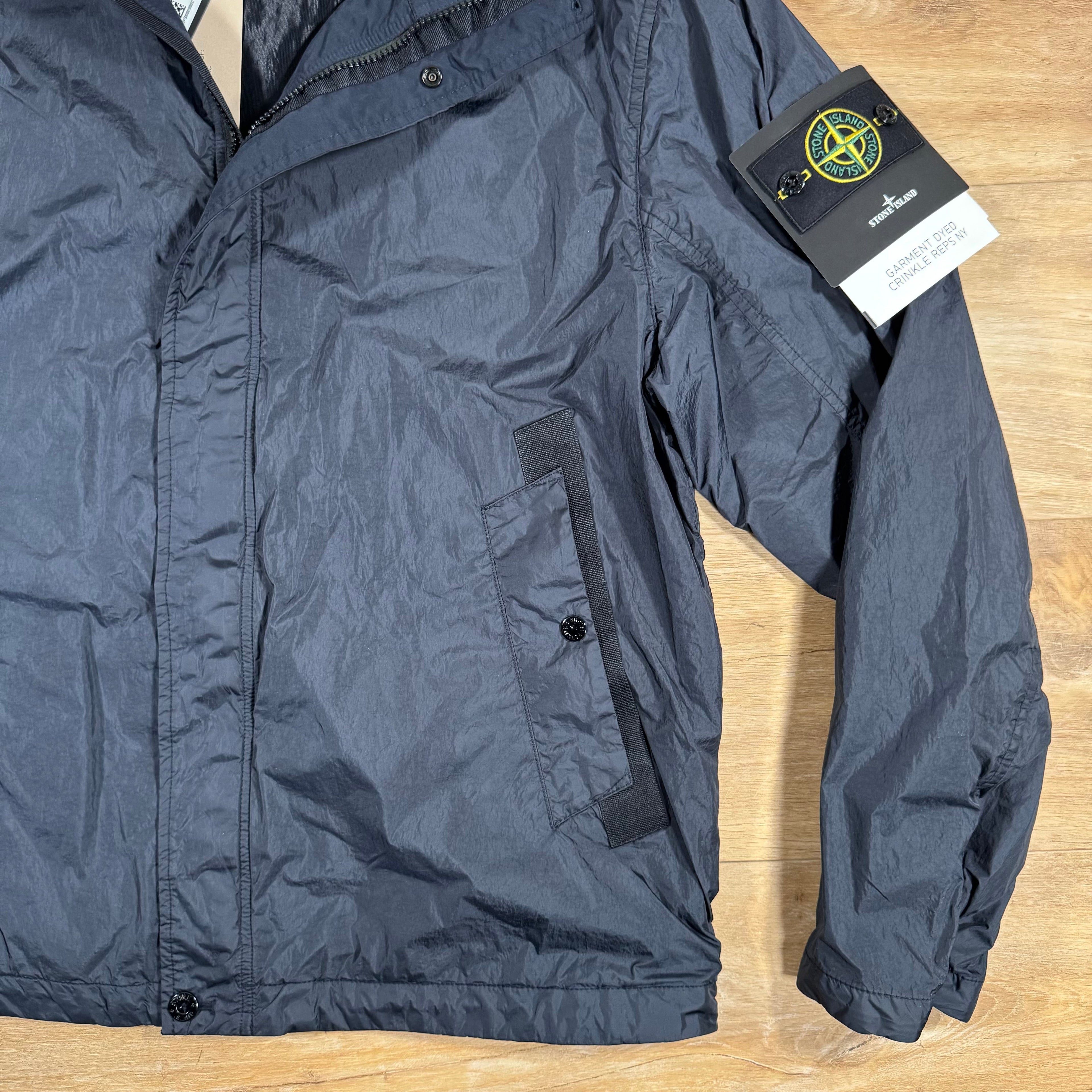 Stone Island Crinkle Reps R-NY Jacket in Navy Ironleague