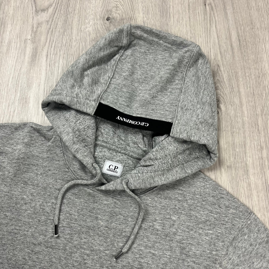 CP Company Raised Fleece Hoodie - Grey Ironleague