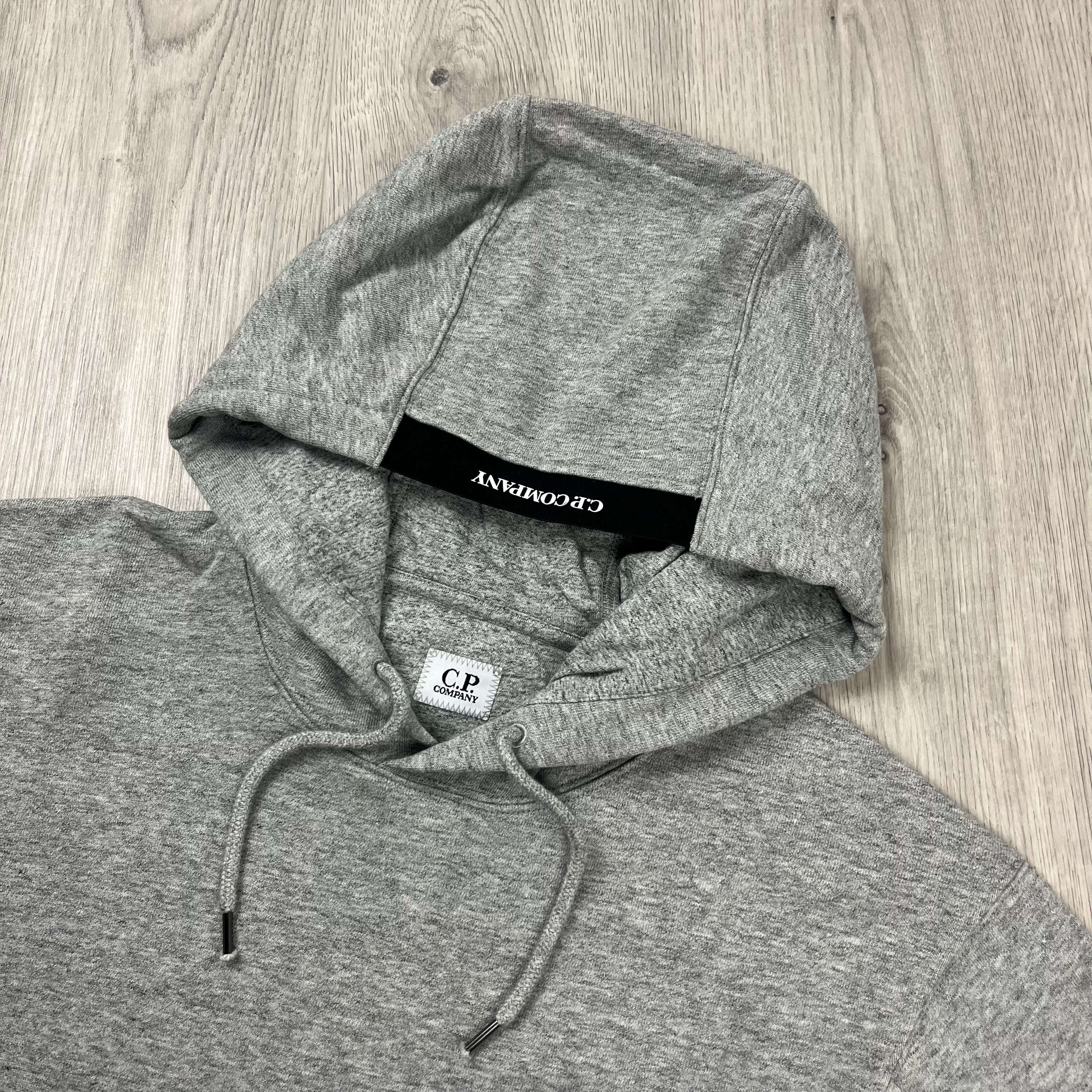 CP Company Raised Fleece Hoodie - Grey Ironleague