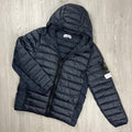 Stone Island Woven Down Jacket - Navy Ironleague
