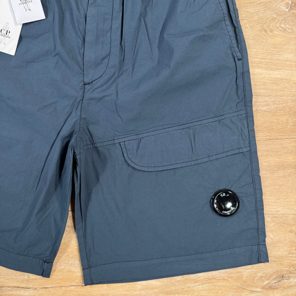 CP Company 50 Fili Stretch Cargo Shorts in India Ink Ironleague