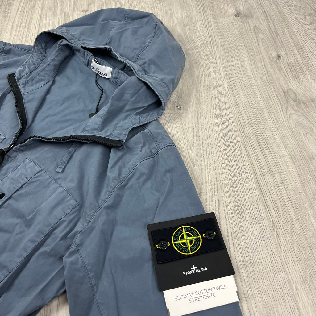 Stone Island Supima Jacket - Avio Blue Ironleague