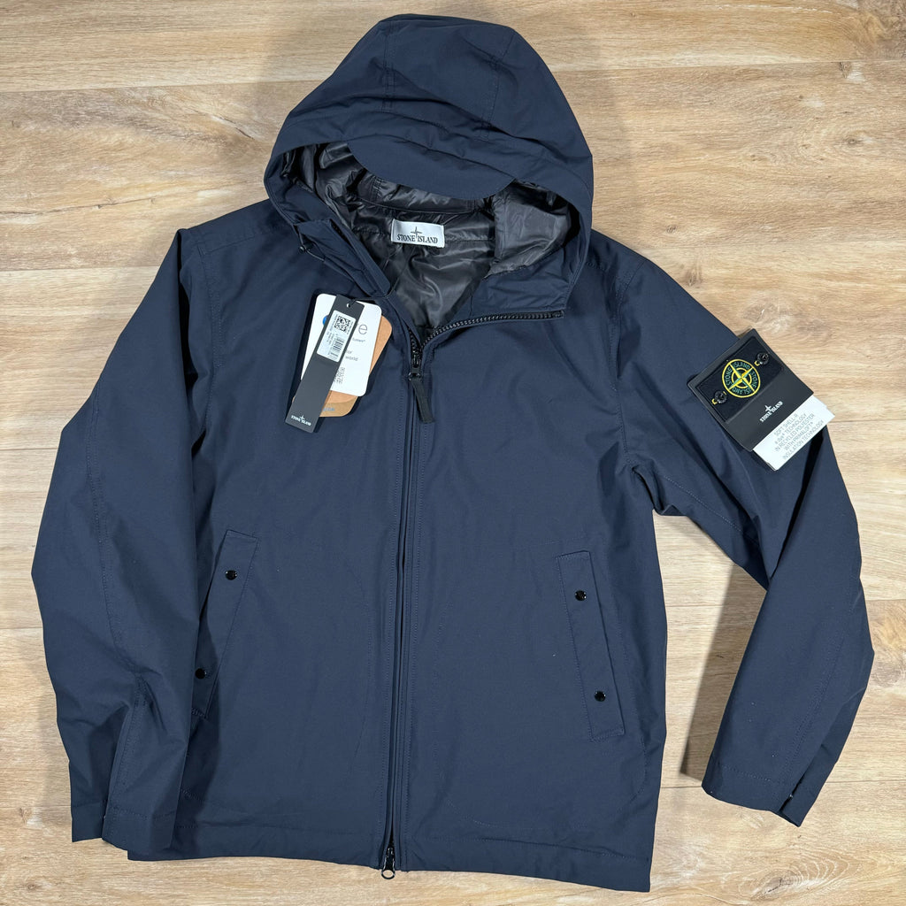 Stone Island Soft Shell-R Jacket with Primaloft Insulation in Navy Ironleague