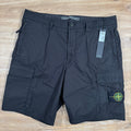 Stone Island Stretch Tela Cargo Bermuda Shorts in Black Ironleague