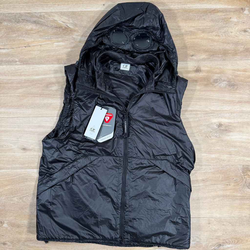 CP Company Nada Shell Primaloft Goggle Vest in Black Ironleague