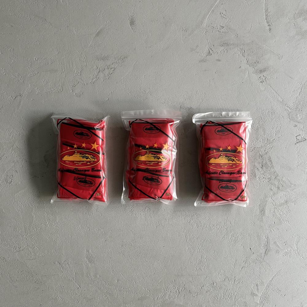 Corteiz Alcatraz Trousers - Red Ironleague